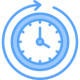 Clock icon for on-time service